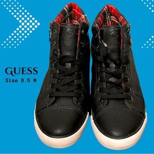 SOLD: G by Guess Womens Black Leather  hightop sneaker 8.5